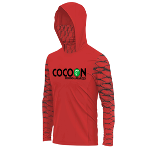 Sudadera con capucha personalizada de manga larga para rendimiento de pesca, capucha de protección UV con capucha y cubierta facial, ropa de exterior con sublimación - Product Image 1