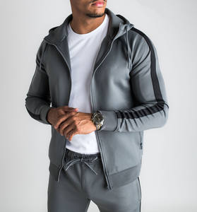 Custom Logo Factory Wholesale Polyester Fitted Men's Sweatsuit Tracksuit <b>Set</b> Custom Made Quick Dry Breathable Sports Gym 2 Piece - Product Image 6