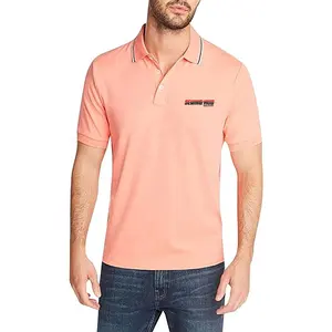 Camisas polo de algodão de seda bordadas com logotipo polo de alta qualidade camisetas polo de golfe personalizadas