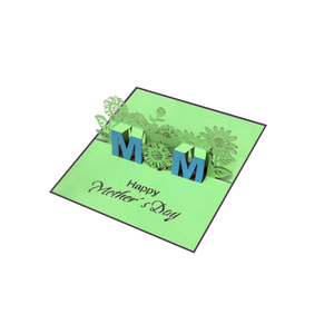 การ์ดป๊อปอัพ 3 มิติ สุขสันต์วันแม่ คุณแม่ ดอกไม้ การ์ดป๊อปอัพ 3 มิติ ทำมือ การ์ดอวยพร 3 มิติ พร้อมซองจดหมาย สำหรับวันแม่สุดพิเศษ - Product Image 1