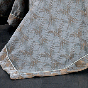Guzide Podyum Grey 4-Piece Customized Classic Luxury Home <b>Bedspread</b> <b>Set</b> 100% Chenille Organic Woven Striped Washable Anti-Dust - Product Image 5