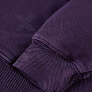 เสื้อฮู้ดผู้ชายผ้าฝ้าย 100% สำหรับฤดูใบไม้ร่วงและฤดูหนาว ทรงโอเวอร์ไซส์ ถักโครเชต์ เป็นมิตรกับสิ่งแวดล้อม ไม่เป็นขุย ผ้าฟลีซบุขน 350 กรัม พิมพ์ลายพัฟ สีพื้น - Product Image 2