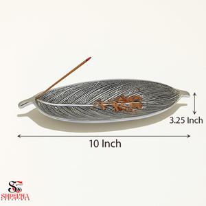 Soporte para Incienso Religioso con Diseño de Hoja de Shrekha Creations, de Latón Antiguo y Aluminio, Decoración para el Hogar, Envío Rápido al Mejor Precio - Product Image 4