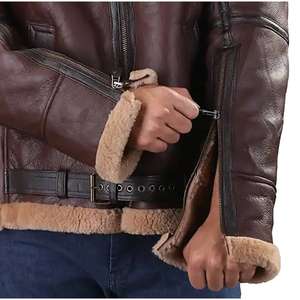 Custom College Baseball Leather Heavyweight Mens Leather Sleeves Chenille Embroidery Varsity Jacket - Product Image 6