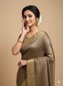 Sari en soie Tussar pure multicolore, de qualité supérieure et élégant pour femmes, avec une texture luxueuse et un attrait traditionnel magnifique, en provenance d'Inde - Product Image 4