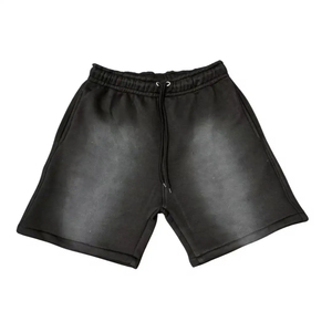 Shorts unisexes en molleton 100 % coton 280 GSM, personnalisables, de haute qualité, unis, à motif uni, avec taille élastique, vente en gros - Product Image 5
