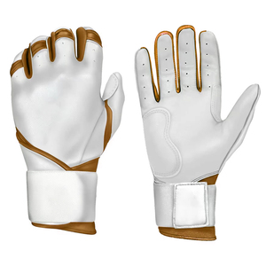 Gants de frappeur de baseball en cuir avec fermeture auto-agrippante - Product Image 6
