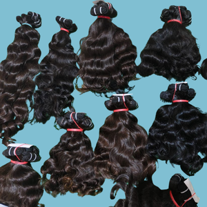 Extensiones de cabello Remy virgen 100% de alta calidad-Nueva onda profunda India cruda natural, precios de fábrica - Product Image 3