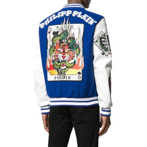 Top diseño al por mayor OEM personalizado moda cadena bordado parche Varsity chaqueta clásica bombardero abrigo para hombres - Product Image 5