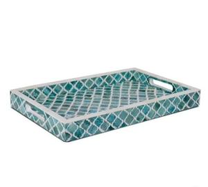 Bandeja de Servicio con Diseño de Incrustaciones de Hueso y Resina, Precio de Fábrica al por Mayor, Calidad Premium, Bandeja de Servicio para Almacenamiento de Frutos Secos para el Desayuno de Ramadán - Product Image 2