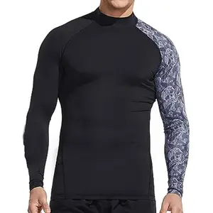 Advance Quality OEM New Men's Customize Comfortable Compression Fitness Rash Guard Long Sleeves Rash Guard 2024