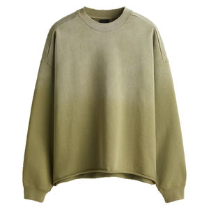 Sweat ample pour hommes pull col rond pull tricoté Streetwear lourd 100% coton goutte épaule hommes sweats à capuche - Product Image 1