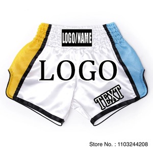 กางเกงมวยผู้ชายขาสั้นแบบไทยกางเกง MMA พิมพ์ลายซับลิเมชันผ้าโพลีเอสเตอร์มาใหม่ - Product Image 4