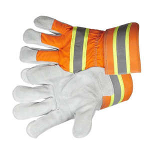 Gants de sécurité en cuir de vachette de haute qualité, cuir véritable, idéal pour la construction - Product Image 3