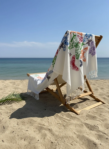 Hôtel écologique antimicrobien brodé Viskon Pestemal - Product Image 3