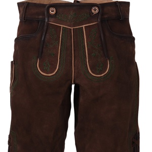 Bavarian personalizado hombres Lederhosen alta calidad corto Kurze Lederhose tela bordada cintura media Color Primavera Oktoberfest - Product Image 1