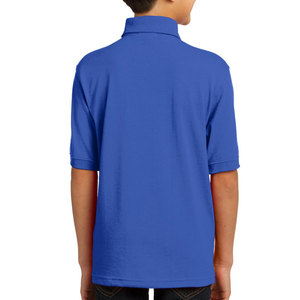 Polo clásico juvenil con cierre de dos botones, manga corta, ajuste seco, rendimiento informal atlético, polos de Golf que absorben la humedad - Product Image 4