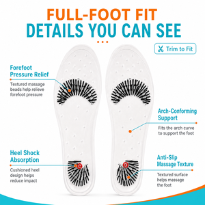 Semelle orthopédique confortable en gel de silicone pleine longueur à <span class=keywords><strong>prix</strong></span> d'usine avec soutien de la voûte plantaire et amorti massant pour le soulagement de la fasciite plantaire - Product Image 2