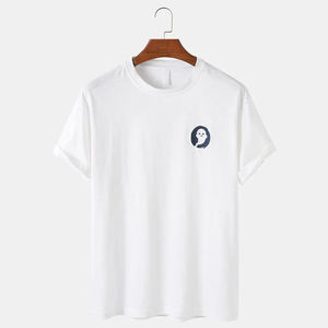 เสื้อยืดผู้ชายทรงบ็อกซี่ฟิตแฟชั่นลำลองใหม่สำหรับฤดูร้อนดีไซน์ไหล่คอเสื้อแห้งเร็วผลิตตามสั่งราคาไม่แพง - Product Image 6