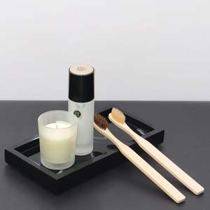 La conception luxueuse de plateau de salle de bains noire de résine augmente n'importe quel arrangement de salle de bains ajoute le style et la fonctionnalité à votre temps de station thermale ou de bain - Product Image 6