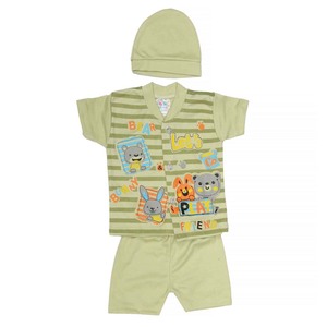 Combinaisons pour nouveau-nés garçons 3 pièces - Vert - Product Image 1