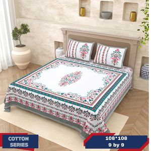 100% Pure Organic Cotton Waterproof Luxury Flat <b>Sheet</b> <b>King</b> <b>Size</b> with 2 Pillowcases Plain Style for Home Hotel & Hospital Use - Product Image 5