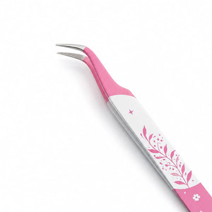 Pinces professionnelles à pointe droite pour extensions de cils, pinces professionnelles à pointe en fibre pour extensions de cils - Product Image 4