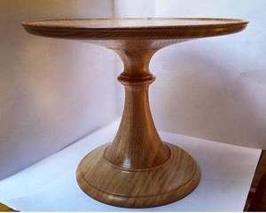 ECO <b>STAND</b> High Quality Hot Selling Acacia Wooden High Foot Round Wood Tray <b>Cake</b> <b>Stand</b> for Serving <b>Cakes</b> and Fruits - Product Image 6