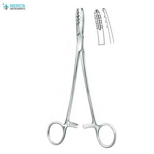 Pinzas Ortopédicas Bircher-Ganske de 20.5 cm Curvadas hacia Arriba para Sujeción Ósea - Product Image 4