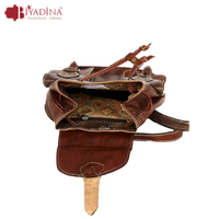 Sac à dos en cuir marocain durable et imperméable pour femmes étudiantes, grande capacité, multifonctionnel, sac de randonnée et de voyage en cuir véritable