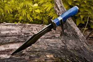 Cuchillo de Caza Hecho a Mano de Acero de Damasco con Mango de Madera para Supervivencia al Aire Libre, Camping, Pesca, Cuchillos de Caza con Hoja de Acero de Damasco - Product Image 4