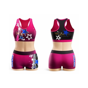Conjunto de Ropa Deportiva Personalizada para Equipo de Animadoras, Top Corto, Sujetador Deportivo, Pantalones Cortos de Gimnasia, Ropa de Práctica de Animadoras - Product Image 3