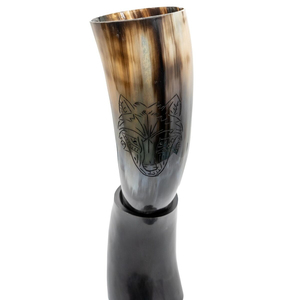 Taza de cuerno vikingo hecha a mano ecológica, regalo de negocios, Jarra de cerámica para regalos y fiestas - Product Image 6