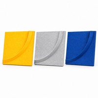 Panneau acoustique 3D en forme d'arc de lune, panneau acoustique en fibre de polyester, panneaux muraux modulaires en feutre PET Kusdesign