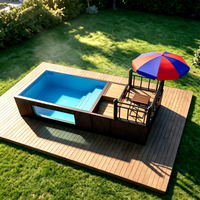 Piscine Conteneur Standard Respirante au Design Moderne Prête à l'emploi pour Villa, Jardin, Complexe Hôtelier, Hôtel, Parc de Loisirs, Bâtiment de Bureau