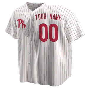 Camiseta Deportiva Personalizada de Alta Calidad al por Mayor, 100% Poliéster, Estilo Jersey de Béisbol, con Logotipo y Nombre Bordados, Transpirable, para Hombre - Product Image 6