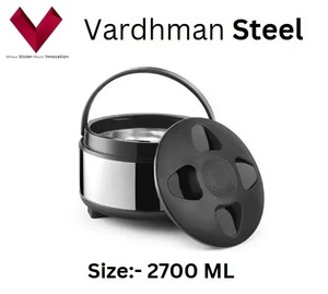 Vente en gros de marmite isolée en acier inoxydable de qualité supérieure 2700 ml boîte chaude facile à transporter avec couvercle en plastique pour casseroles - Product Image 5