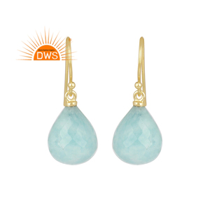 Pendientes colgantes de piedras preciosas de amazonita Natural de plata de ley más vendidos, fabricante de joyería personalizada - Product Image 1