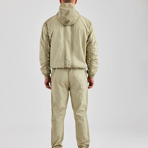 Ensemble de survêtement pour homme uni à deux tons, coupe-vent, sweat à capuche zippé et pantalon de jogging, vêtements de sport décontractés légers, tenue d'entraînement, vente - Product Image 2