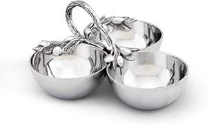 Ensemble de deux bols de service en métal faits à la main, ustensiles de cuisine classiques, élégants et décoratifs en gros, ensemble de deux bols de service indiens - Product Image 3