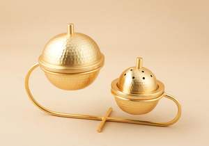 Juego de soporte de metal dorado y plateado mate de dos tonos de lujo, tazón desechable de forma redonda para dátiles de chocolate para regalos de mesa - Product Image 3