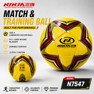 Pallone da Calcio in Pelle PU Misura 4 per Allenamento e Partite, Vendita all'Ingrosso per Club, Scuole, Squadre e Negozi Sportivi - Product Image 1