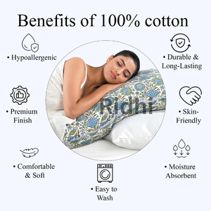 Housse de coussin lombaire 20x36 motif floral asperge vert à volants style western, imprimée à la main, en coton, pour canapé, chaise, chambre d'enfant - Product Image 4