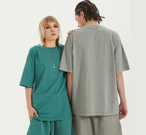 Camisetas de hombre con logotipo personalizado High Street Fashion Loose Fit algodón cuello redondo oscuro Streetwear estilo Hip Hop camiseta para hombres - Product Image 1