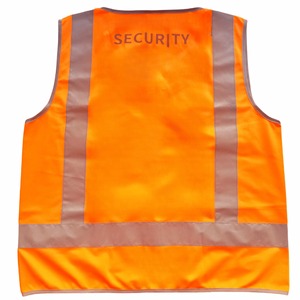Vêtement de sécurité réfléchissant respirant en promotion en gros, gilet de sécurité orange haute visibilité - Product Image 2