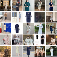 Ensembles de costumes pour femmes, vêtements de bureau pour femmes, uniformes d'hôtesse de l'air, vêtements de carrière, OEM ODM
