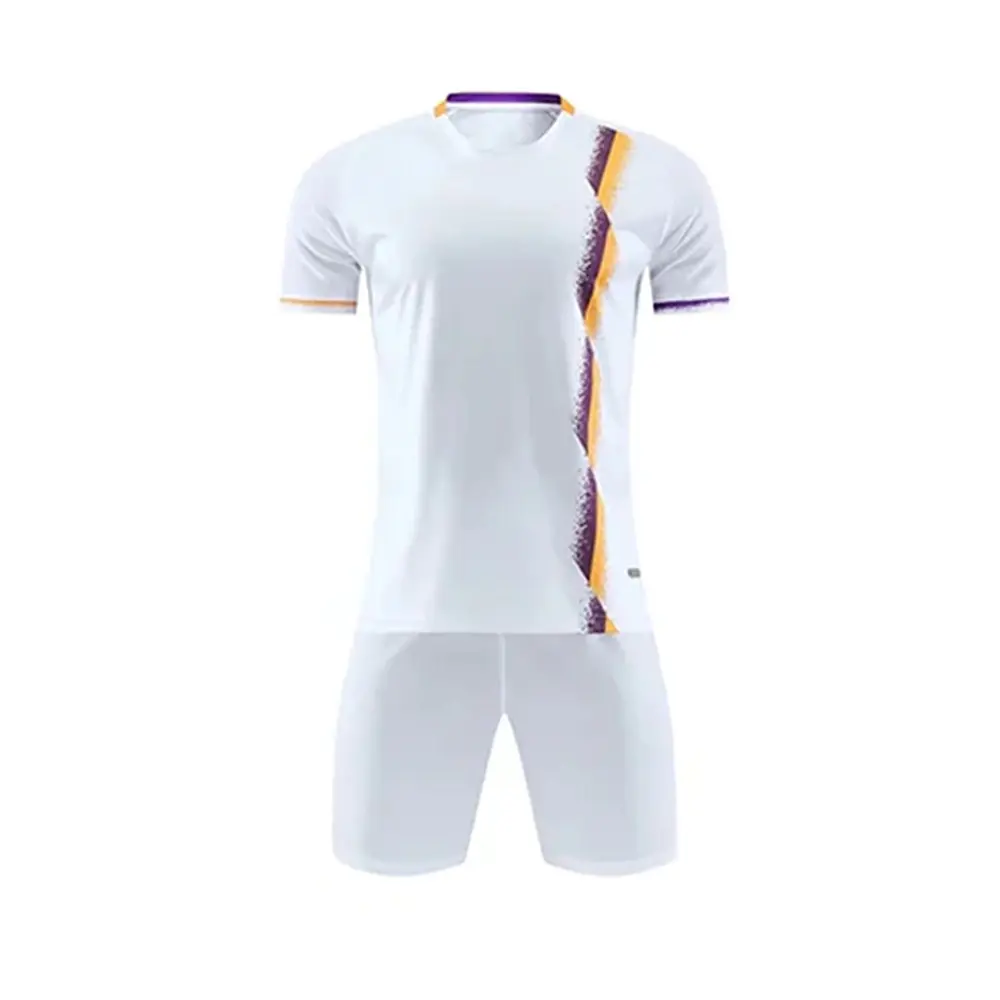 2024 Uniforme de futebol personalizado completo e camisas de futebol com impressão por sublimação de secagem rápida personalizada
