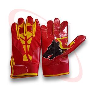 Guantes de bateo de béisbol para juego deportivo transpirable Guantes de entrenamiento en cuero sintético con espalda impresa Guantes deportivos - Product Image 1