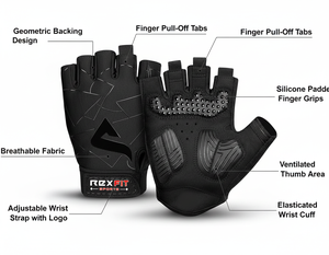 Guantes Deportivos Rexfit para Gimnasio, Protección Completa de la Palma, Transpirables y Ligeros, Guantes de Entrenamiento Unisex, Guantes de Levantamiento de Alta Resistencia - Product Image 5