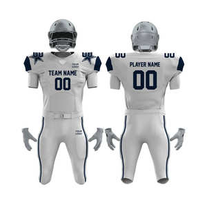 Maillots de football américain à manches courtes personnalisés, sublimés, respirants et évacuant l'humidité |   Vêtements de sport d'équipe pour adultes Logo personnalisé - Product Image 4